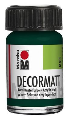 Marabu 1401 39 075 Decormatt Acryl, Tannengrün 075, 15 ml