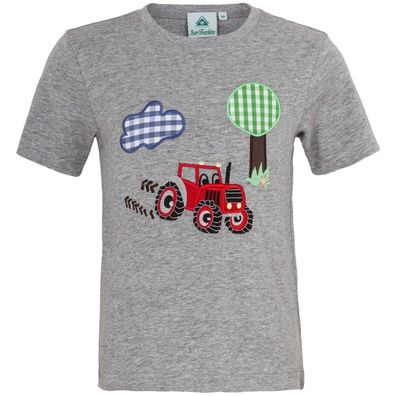 Kindershirt 52986 Traktor grau