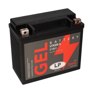 Batterie 12V 20Ah für Motorrad Startbatterie MG LTX20-3