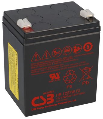 CSB Hochstrom Bleiakku HR1227W 12V 6,18Ah 27W Faston 6,3mm