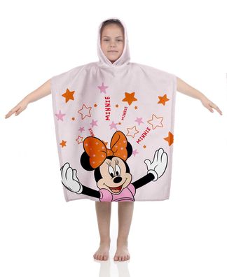 Minnie Mouse Badeponcho Kinder Poncho mit Kapuze 60 x 120 cm