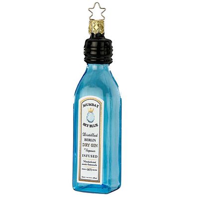 Christbaumschmuck Dry Gin blau 12,5 cm