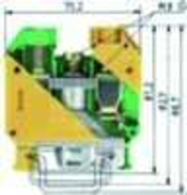 1St. Wieland WKN 70 SLU Schutzleiterklemmen mit Universalfuss 57.570.9055.0 WKN70SLU