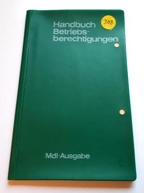 Handbuch Betriebsberechtigungen - MdI Ausgabe