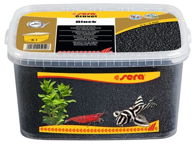 Sera Gravel Black 2-3mm 6 Liter Bodengrund Kies ca. 10kg