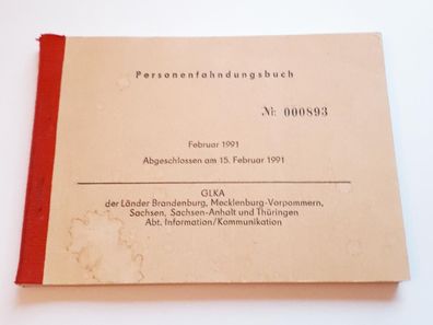 Personenfahndungsbuch - Februar 1991