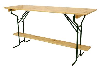 Stehtisch klappbar 220cm rechteckig Höhe 110cm Stahl und Massivholz lackiert