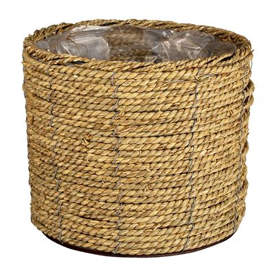 Clayre & Eef Blumentopf Ø 26x21 cm Braun Seegras (Gr. Ø 26x21 cm)