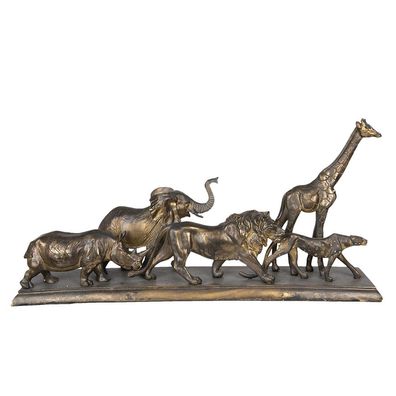 Clayre & Eef Figur Tiere 71x16x34 cm Braun Polyresin Tiere (Gr. 71x16x34 cm)