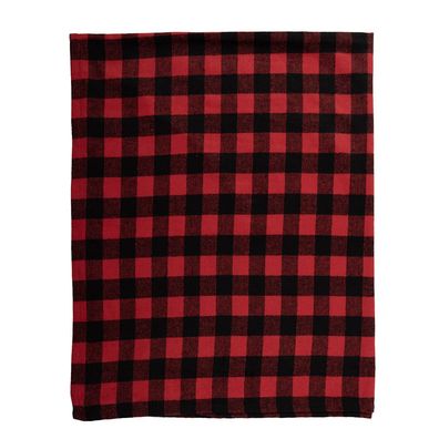 Clayre & Eef Tagesdecke 130x170 cm Rot Schwarz Polyester Rauten (Gr. 130x170 cm)