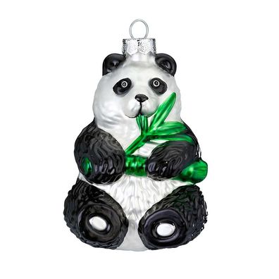 Christbaumschmuck Panda Glas 12 cm Bunt Inge-Glas