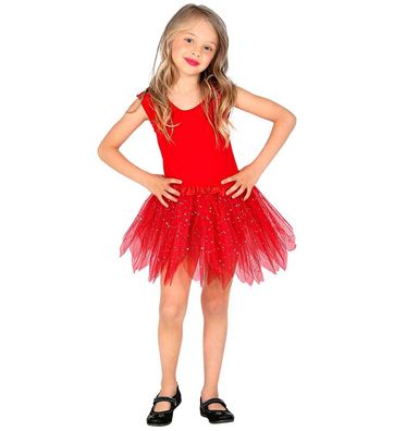 Glitzer Tutu Rot Kinder