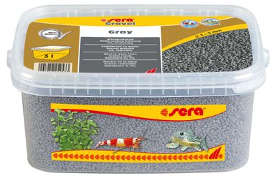 Sera Gravel Grey 2-3mm 3 Liter Bodengrund