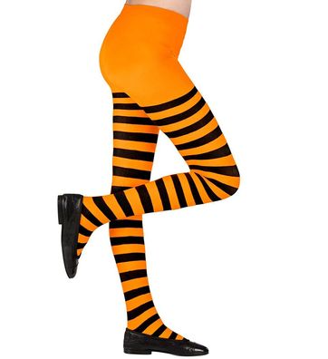 Kinder Strumpfhose orange schwarz Widmann