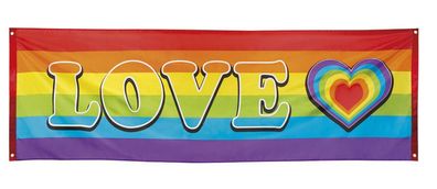 Banner Regenbogen Love 74x220cm