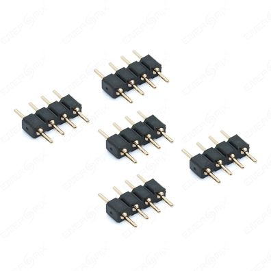 5x schwarze PIN Stecker Verbindungsstecker zur Verbindung von LED SMD RGB Strips