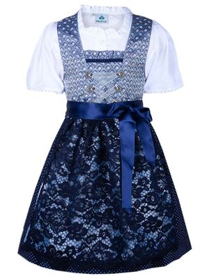 Kinderdirndl 63142 dunkelblau Isar-Trachten