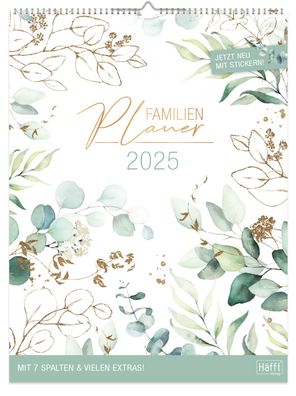 HÄFFT Familienplaner XXL 2025 Wand-Kalender 7-spaltig 12 MONATE 8593-3