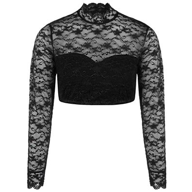 Nina von C. Dirndlbluse Emilia langarm schwarz