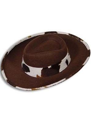 Cowboyhut Western braun mit kleinem Fellrand