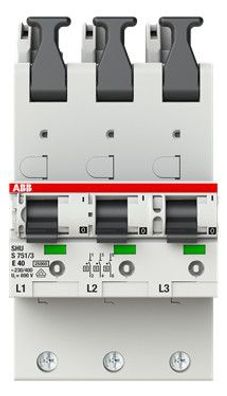 1St. Abb S751/3-E40 Haupt-Sicherungsautomat S750 SLS-Schalter 3-polig 40A 2CDS781001R