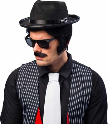 Hut Blues mit Brille schwarz Orlob