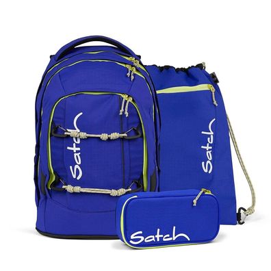 Satch Pack Set Schulrucksack Blue Climber blau 30l Rucksack Schulranzen