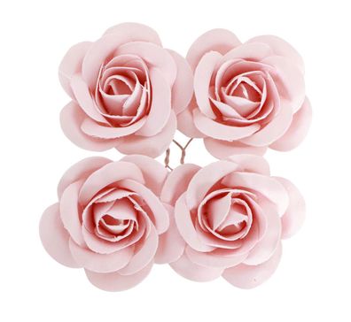 Satinrosen Pink Pastel 4 stk 4x2cm Chaks