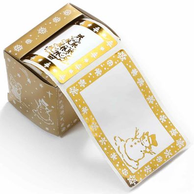 Geschenkaufkleber Rolle 8cm gold Inge-Glas