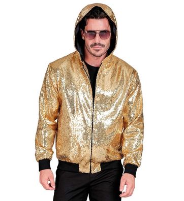 Bomberjacke mit Kapuze gold