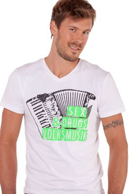 T-Shirt Polka weiß