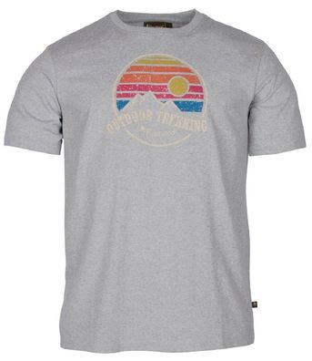 Pinewood 5449 Finnveden Recycled Outdoor T-Shirt L. Grey Melange (454)