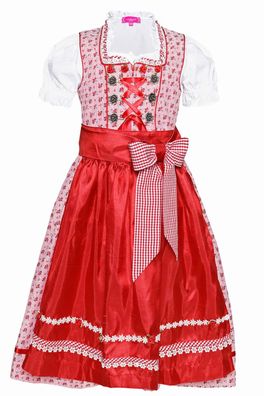 Krüger Kinderdirndl rot Set mit Bluse