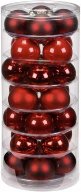 Weihnachtskugeln 28 Stk 6cm Ruby Red