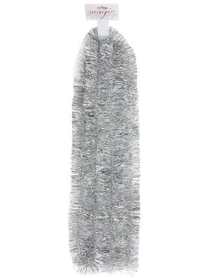 Girlande 7,5 cm breit 270cm Kunststoff silber Inge-Glas