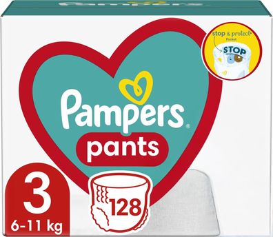 Pampers Pants Windelhosen Einwegwindeln Größe 3, 128 Stück, 6-11 kg