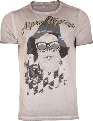 Shirt Alpenhipster B37 Bavaria grau