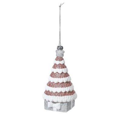 Christbaumschmuck Weihnachtsbaum Kunststoff 16 cm Rosa-Mix