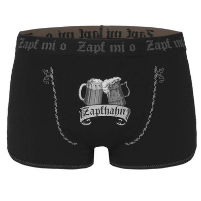 Trachtenunterhose Zapfhahn schwarz