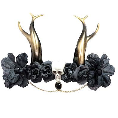 Gothic Kopfschmuck mit Hörnern Chaks