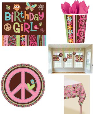 Dekoration Hippie Chick Birthday Folat