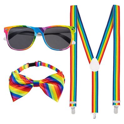 Regenbogen Accessoires Set 3-teilig