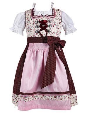 Krüger Kinderdirndl Blümchen rosa rot beige floral