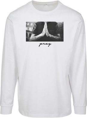 Mister Tee Pray Longsleeve White