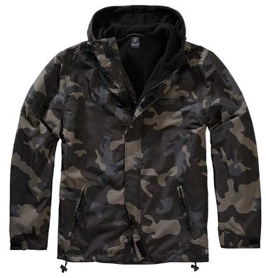 Brandit Jacke Windbreaker Frontzip in Darkcamo