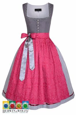 Dirndl taupe pink 70er Länge