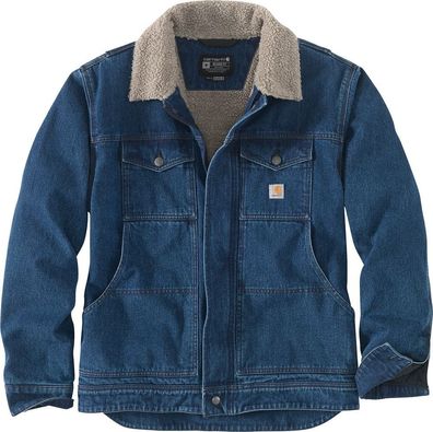 Carhartt Jacke Relaxed Denim Sherpa Lined Jacket Beech