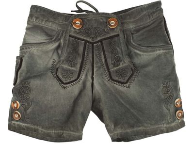 MarJo Trachtenshort Jeans grau