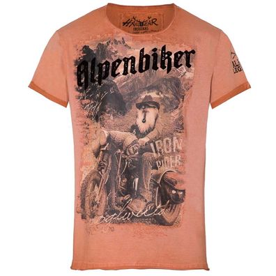 Trachtenshirt Yogi Alpenbiker orange