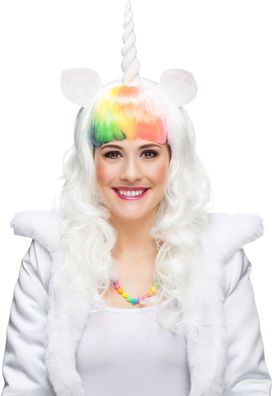 Perücke Einhorn weiß Orlob